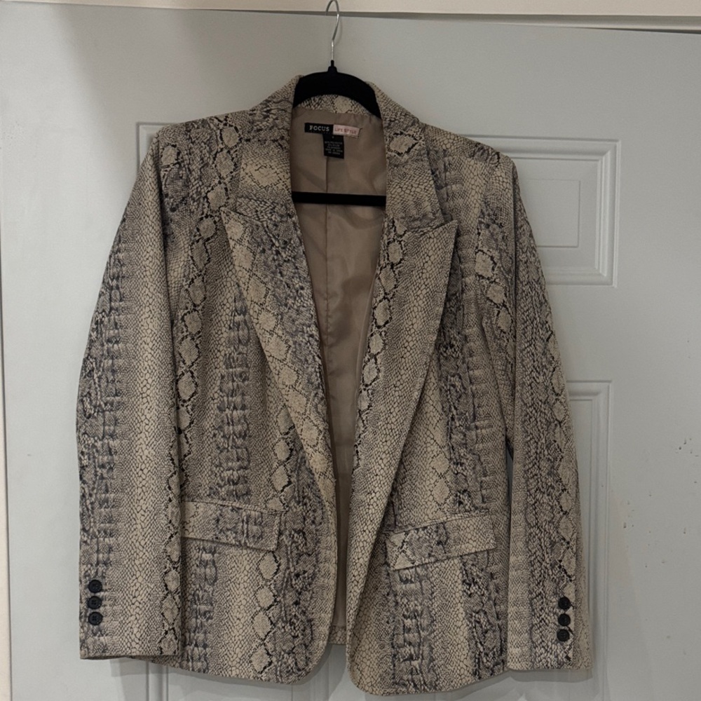 Beige Snakeskin Blazer